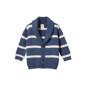 Nature Baby Benji Jacket - Vintage Indigo/Oatmeal Marl Stripe