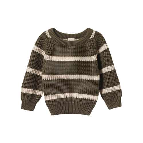 Nature Baby Billy Jumper - Seed/Oatmeal Marl Stripe
