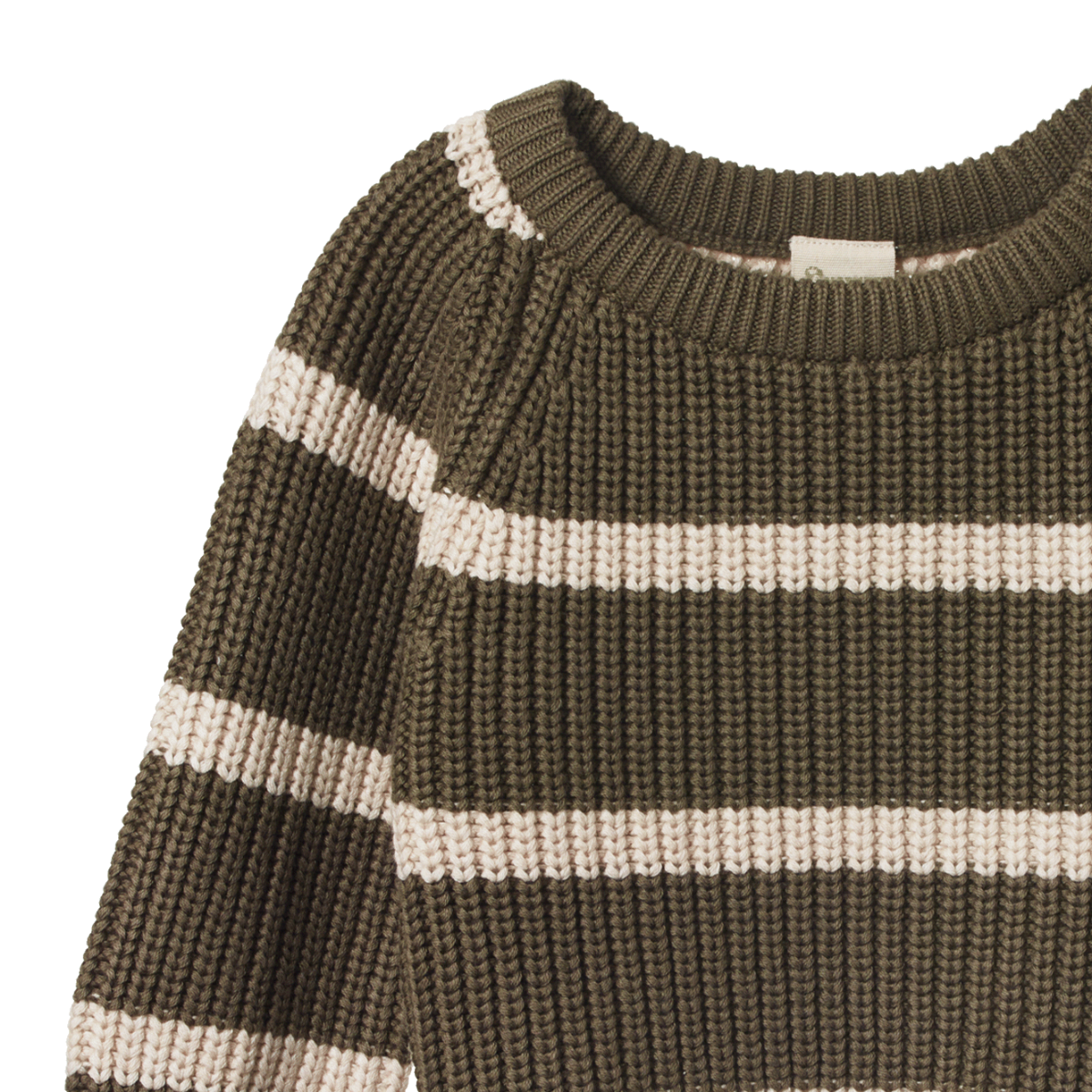 Nature Baby Billy Jumper - Seed/Oatmeal Marl Stripe Knitted Jumper Nature Baby 