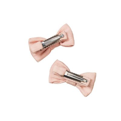 Nature Baby - Bow Hair Clips 2pk | Rose Dust Hair Bows Nature Baby 