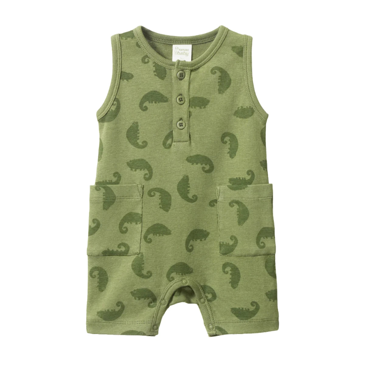 Nature Baby Camper Suit - Chameleon Print Growsuit Nature Baby 