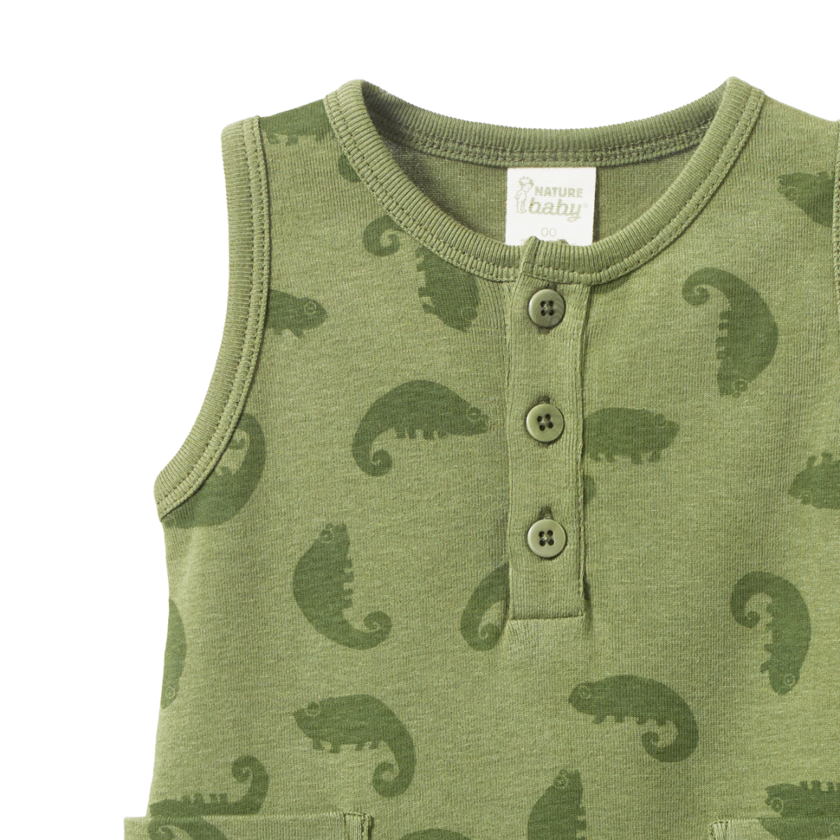 Nature Baby Camper Suit - Chameleon Print Growsuit Nature Baby 