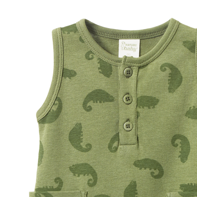 Nature Baby Camper Suit - Chameleon Print Growsuit Nature Baby 