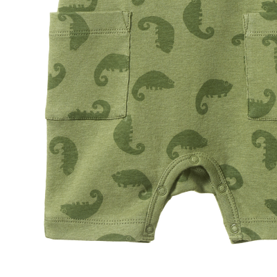 Nature Baby Camper Suit - Chameleon Print Growsuit Nature Baby 