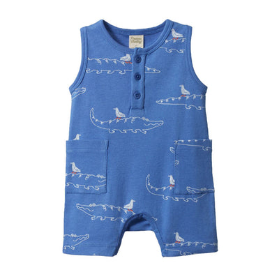 Nature Baby Camper Suit - Curious Crocodiles Growsuit Nature Baby 