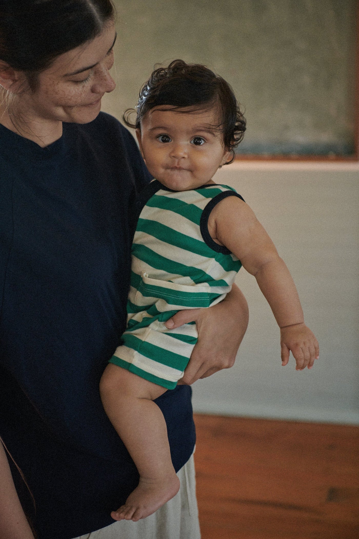 Nature Baby - Camper Suit | Peppermint/Navy Stripe Growsuit Nature Baby 