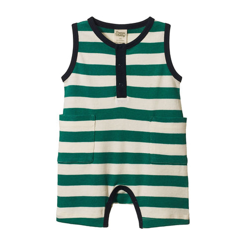 Nature Baby - Camper Suit | Peppermint/Navy Stripe