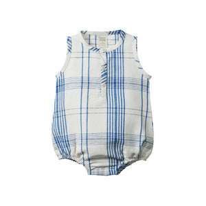 Nature Baby Cedar Suit Linen - Clyde Check