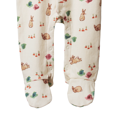 Nature Baby Cotton Stretch & Grow - Country Bunny Print Romper Nature Baby 