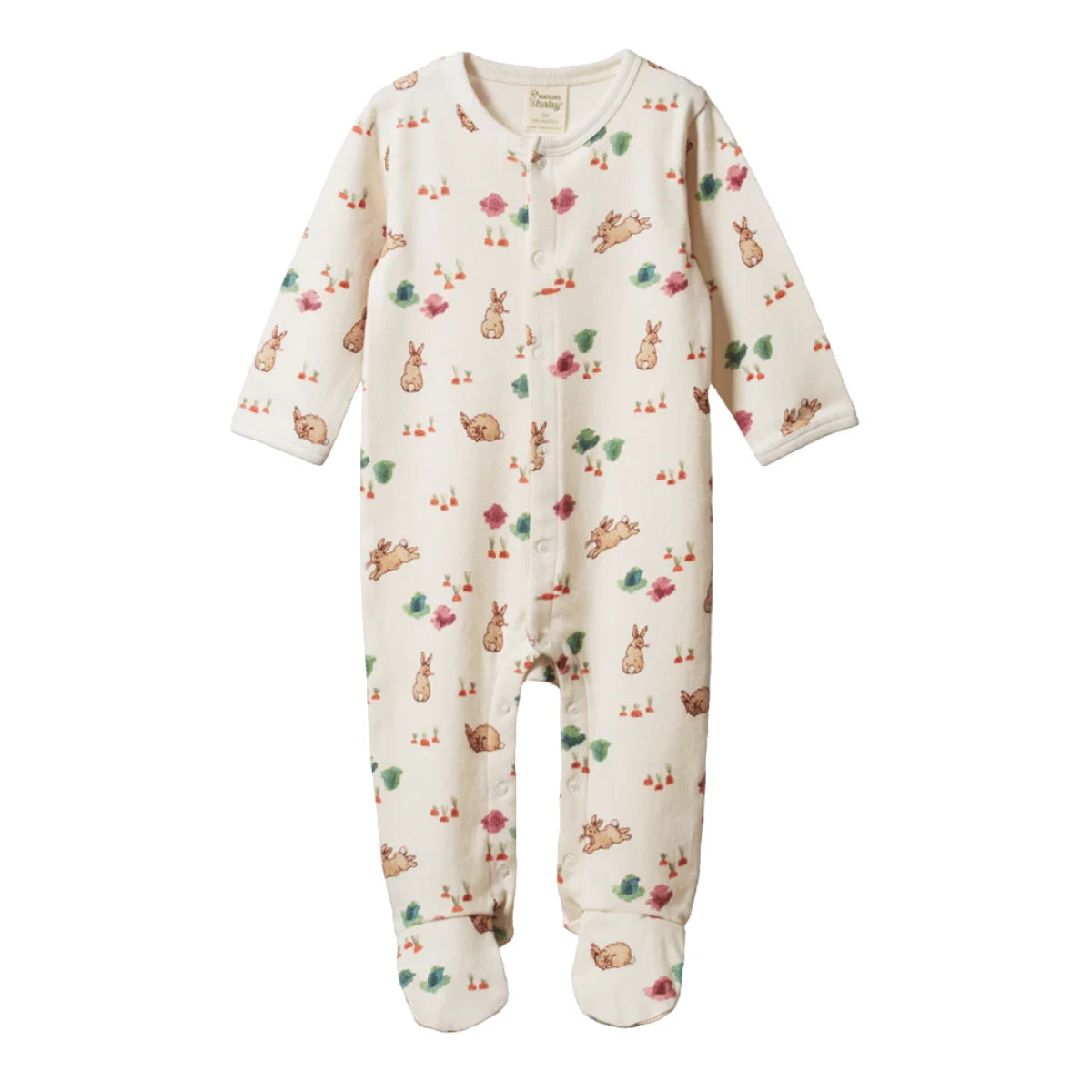 Nature Baby Cotton Stretch & Grow - Country Bunny Print Romper Nature Baby 