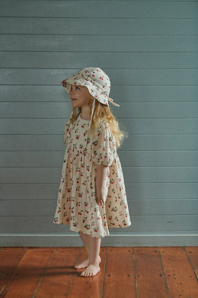 Nature Baby - Crinkle Muslin Sunhat | Strawberry Blush Sun Hat Nature Baby 
