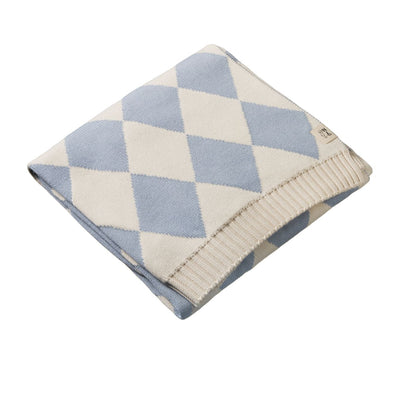 Nature Baby - Dune Diamond Knit Blanket | Celestial Blue Blanket Nature Baby 