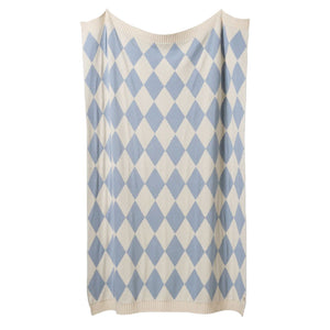 Nature Baby - Dune Diamond Knit Blanket | Celestial Blue