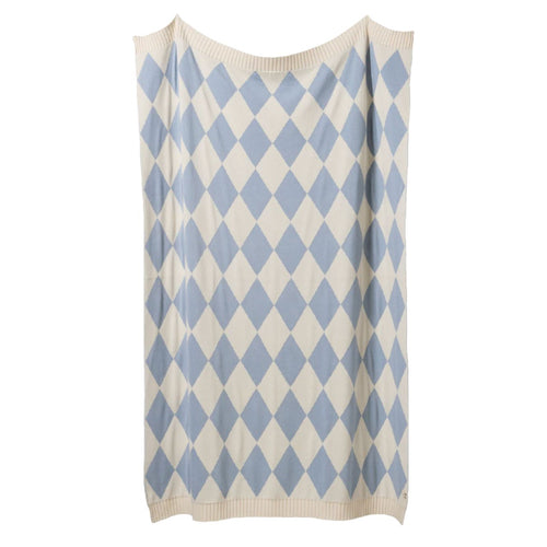 Nature Baby - Dune Diamond Knit Blanket | Celestial Blue