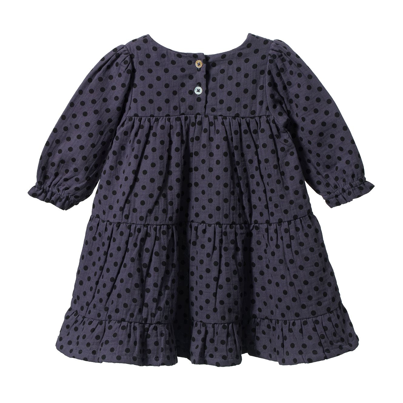 Nature Baby - Elliot Dress | Violet Polka Dot Long Sleeve Dress Nature Baby 