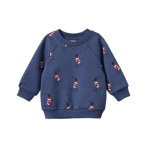 Nature Baby - Emerson Sweater | Best Friend Indigo Print