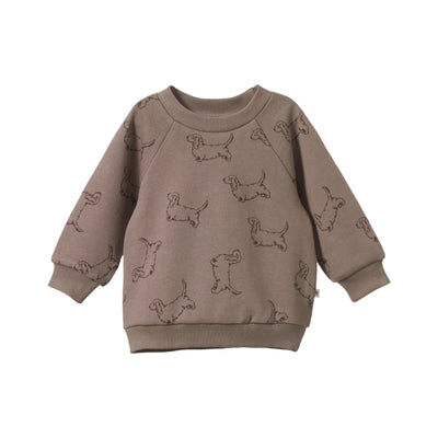 Nature Baby Emerson Sweater - Happy Hounds Print Jumper Nature Baby 