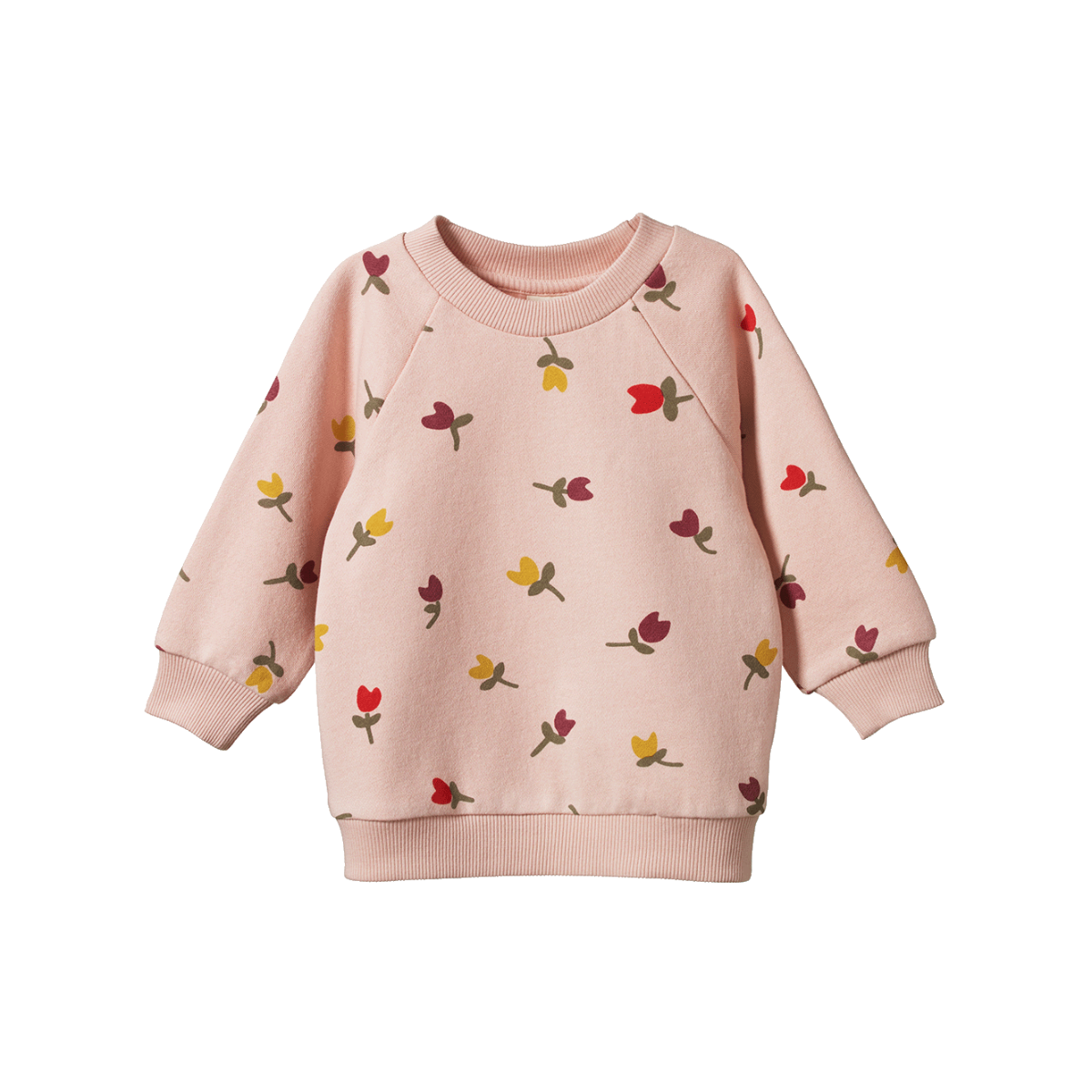 Nature Baby Emerson Sweater - Tulips Rose Dust Print Jumper Nature Baby 