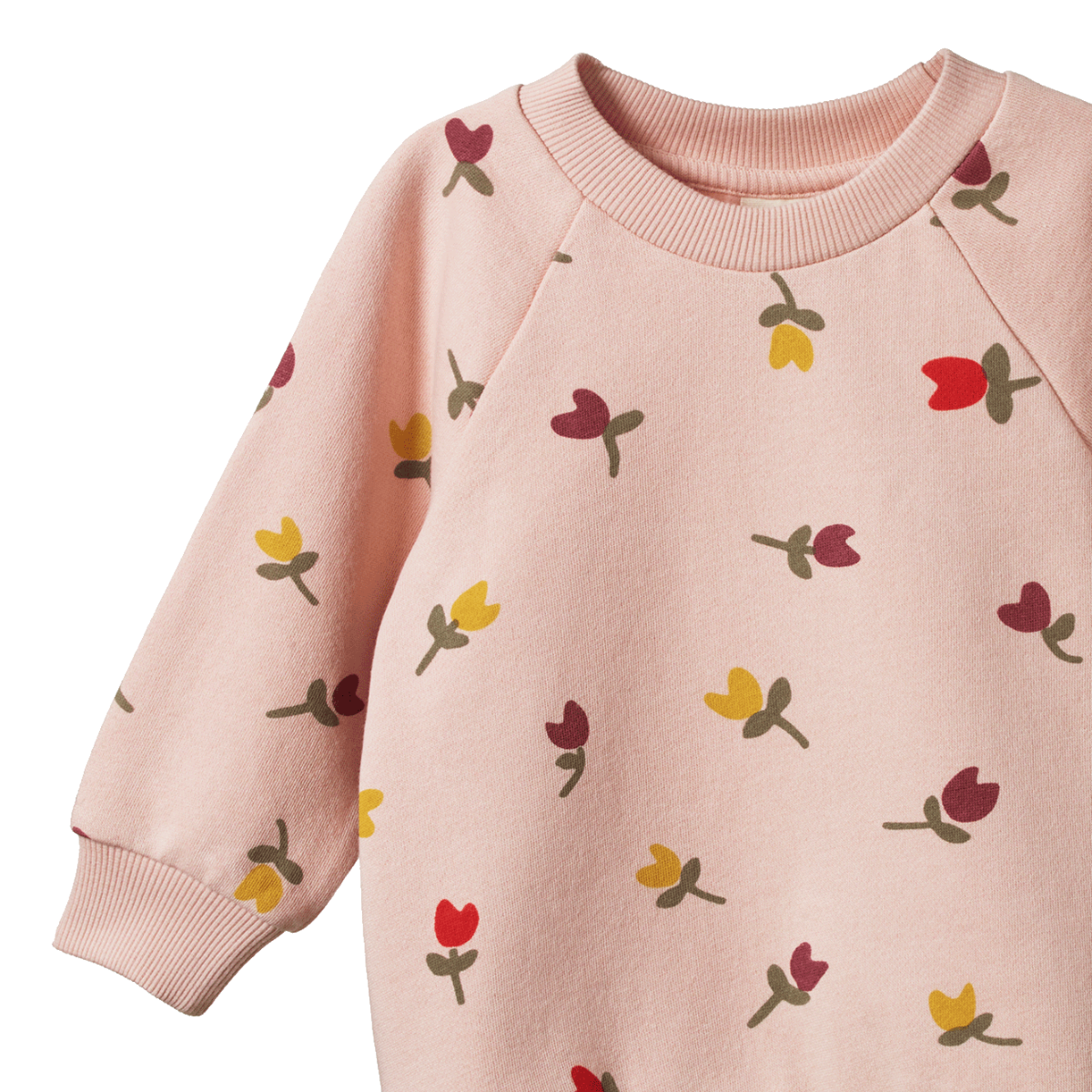 Nature Baby Emerson Sweater - Tulips Rose Dust Print Jumper Nature Baby 