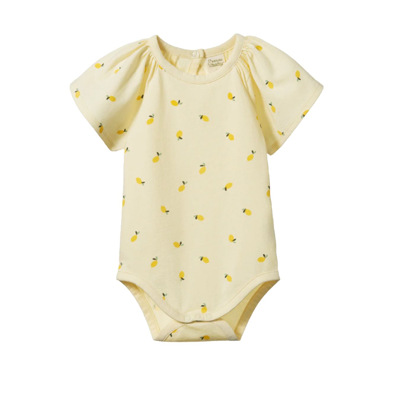 Nature Baby Faye Bodysuit - Little Lemon Cream Print Bodysuit Nature Baby 