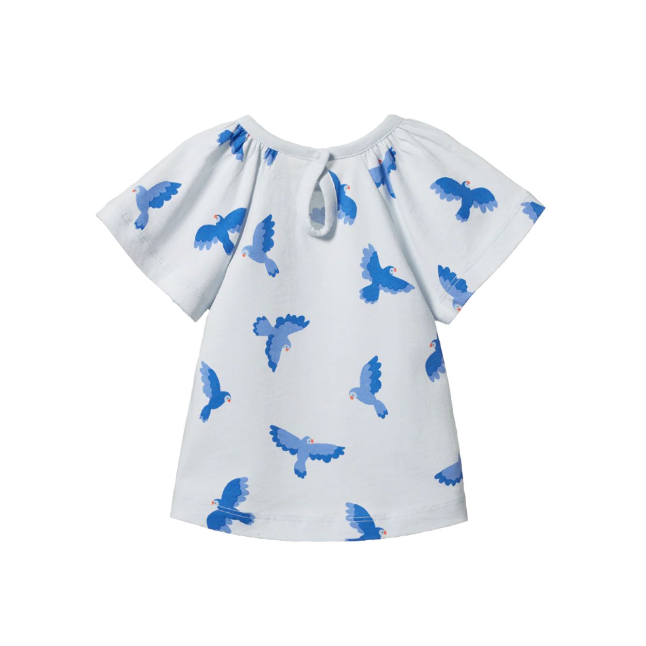 Nature Baby Faye Tee - Songbird Print Short Sleeve T-Shirt Nature Baby 