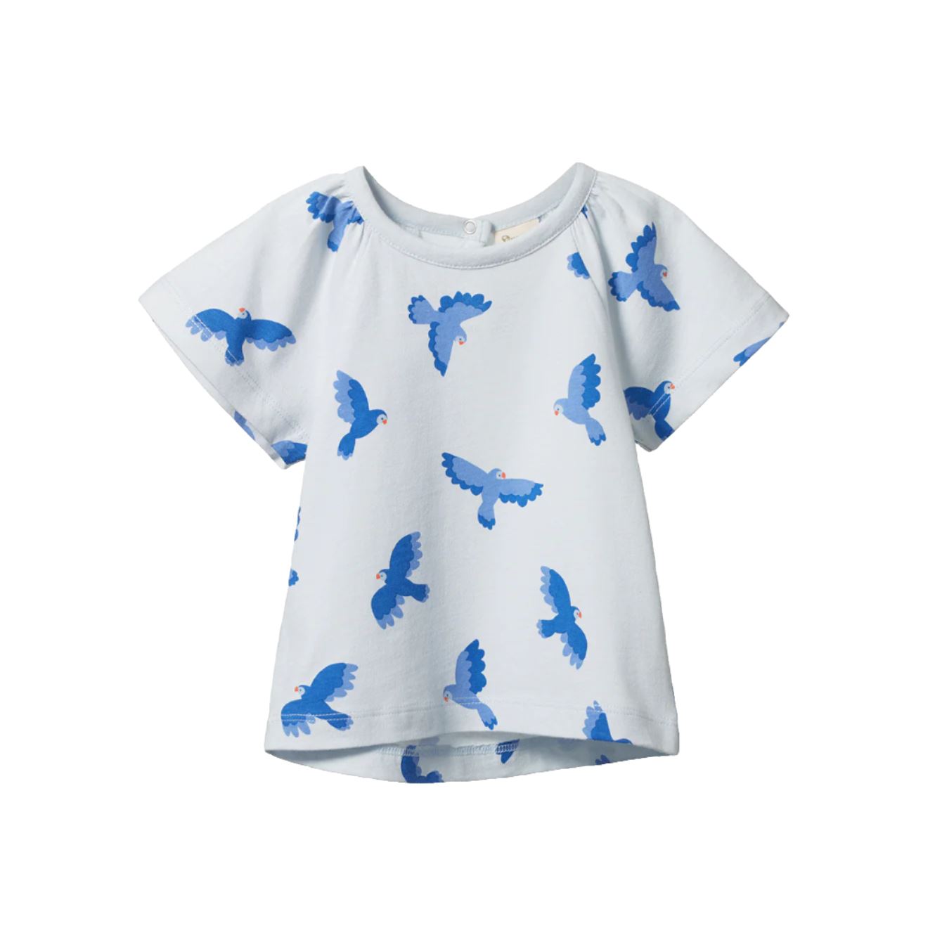 Nature Baby Faye Tee - Songbird Print Short Sleeve T-Shirt Nature Baby 