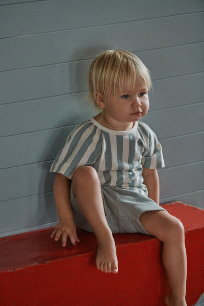 Nature Baby - Faye Tee | Star Dew Stripe Short Sleeve T-Shirt Nature Baby 