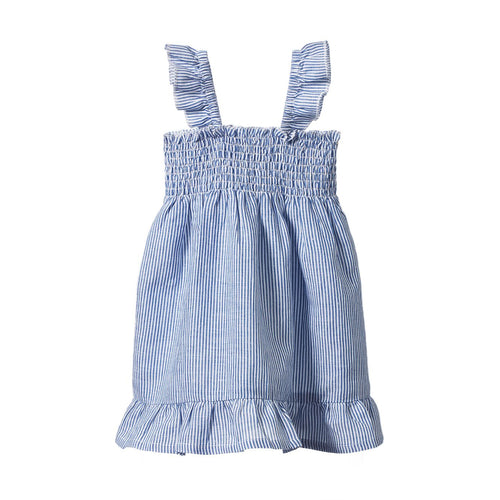 Nature Baby - Gala Dress Linen | Blue Stripe
