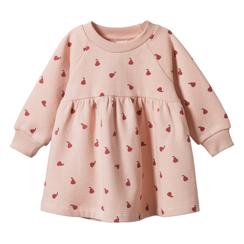 Nature Baby Ines Dress - Petite Pear Rose Dust Print