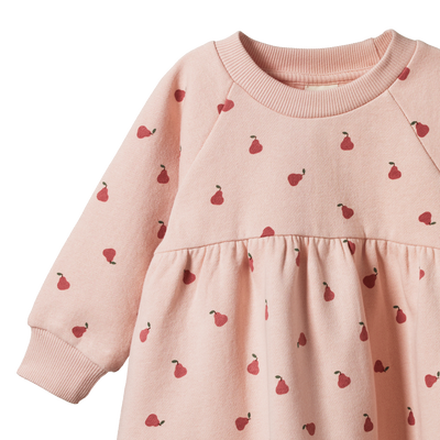 Nature Baby Ines Dress - Petite Pear Rose Dust Print Long Sleeve Dress Nature Baby 