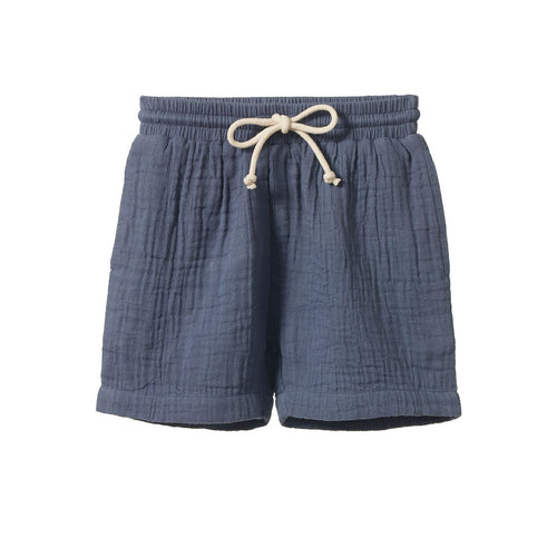Nature Baby - James Short Muslin | Vintage Indigo - PRE ORDER