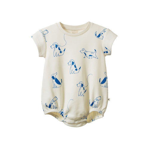 Nature Baby - Juno Romper Waffle | Dog Walk - PRE ORDER