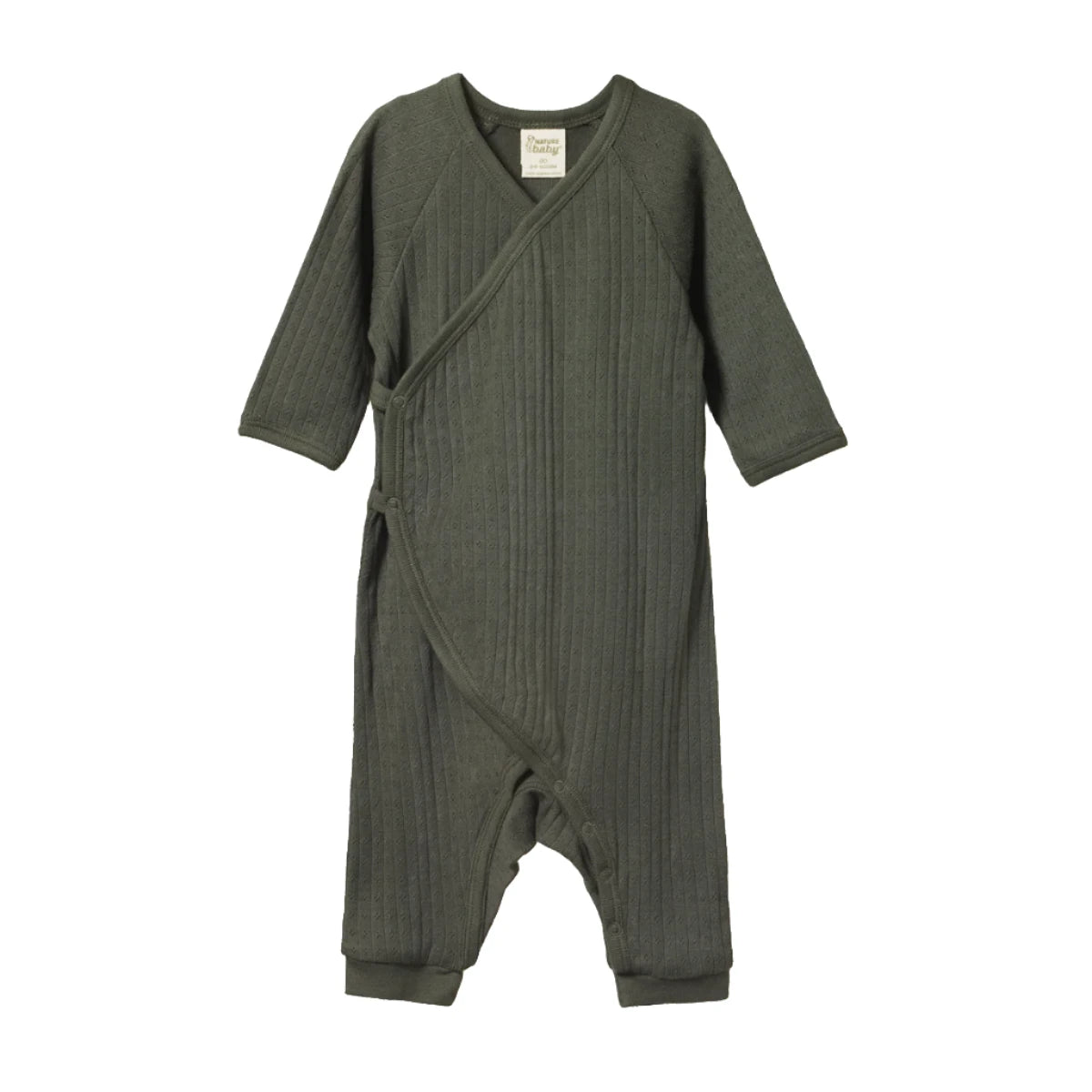 Nature Baby Kimono Stretch & Grow Pointelle - Thyme Growsuit Nature Baby 