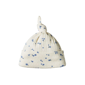 Nature Baby Knotted Beanie Pointelle - Daisy Print