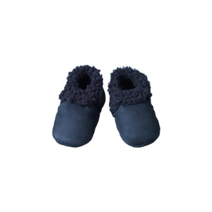 Nature Baby Lambskin Booties - Navy