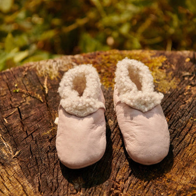 Nature Baby Lambskin Booties - Rose Bud Booties Nature Baby 