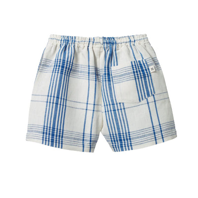 Nature Baby Linen Rafferty Shorts - Clyde Check Shorts Nature Baby 