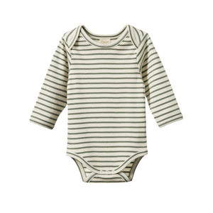 Nature Baby Long Sleeve Bodysuit - Nettle Sailor Stripe