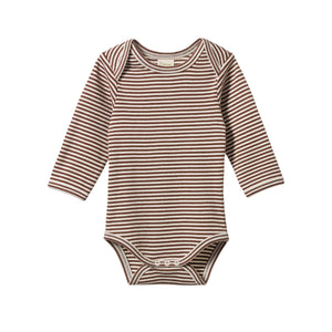 Nature Baby - Long Sleeve Bodysuit | Pinecone Stripe