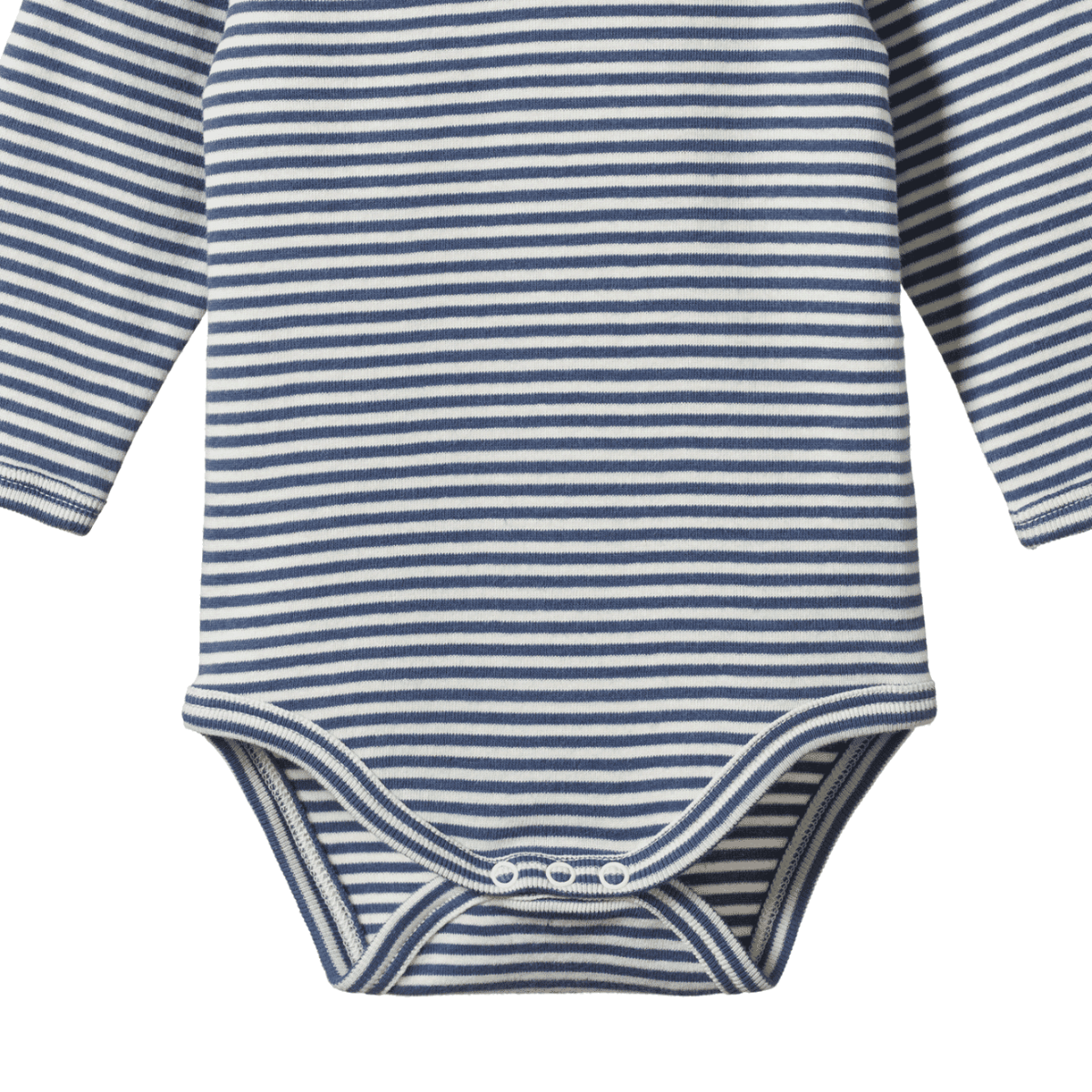 Nature Baby Long Sleeve Bodysuit - Vintage Indigo Stripe Bodysuit Nature Baby 