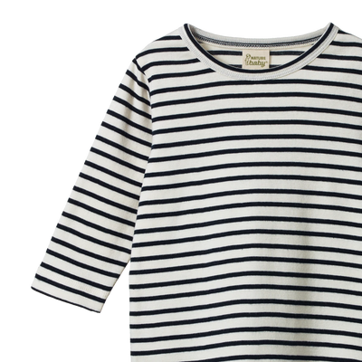 Nature Baby - Long Sleeve River Tee | Navy Sailor Stripe Long Sleeve T-Shirt Nature Baby 