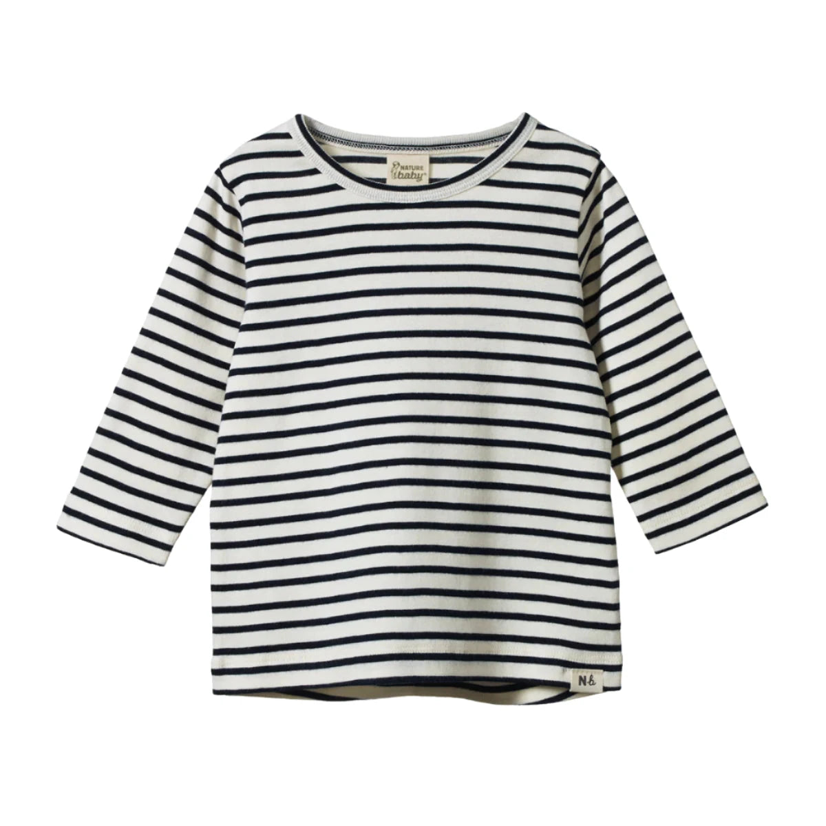 Nature Baby - Long Sleeve River Tee | Navy Sailor Stripe Long Sleeve T-Shirt Nature Baby 