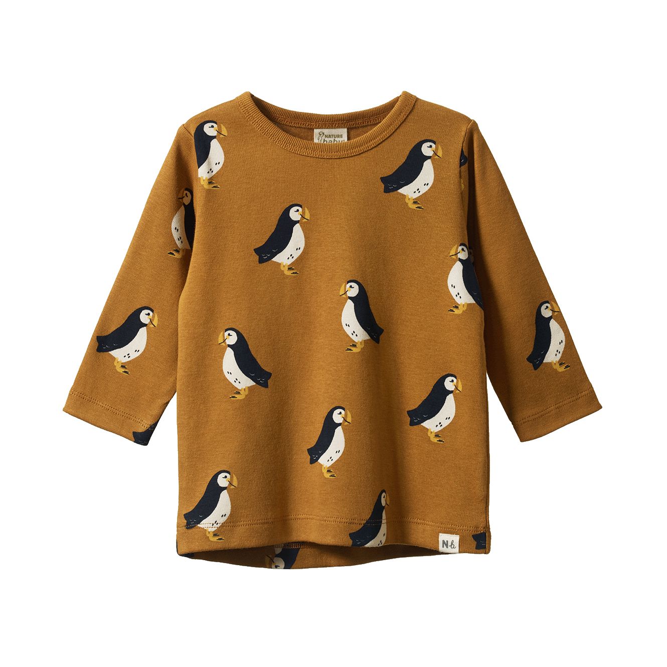 Nature Baby - Long Sleeve River Tee | Puffin Toffee Long Sleeve T-Shirt Nature Baby 