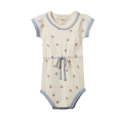 Nature Baby Lottie Suit - Butterfly Garden Print