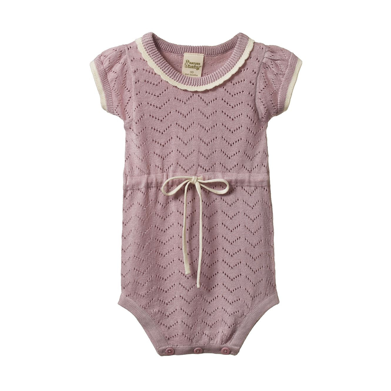 Nature Baby - Lottie Suit Lilac Pointelle Playsuit Nature Baby 