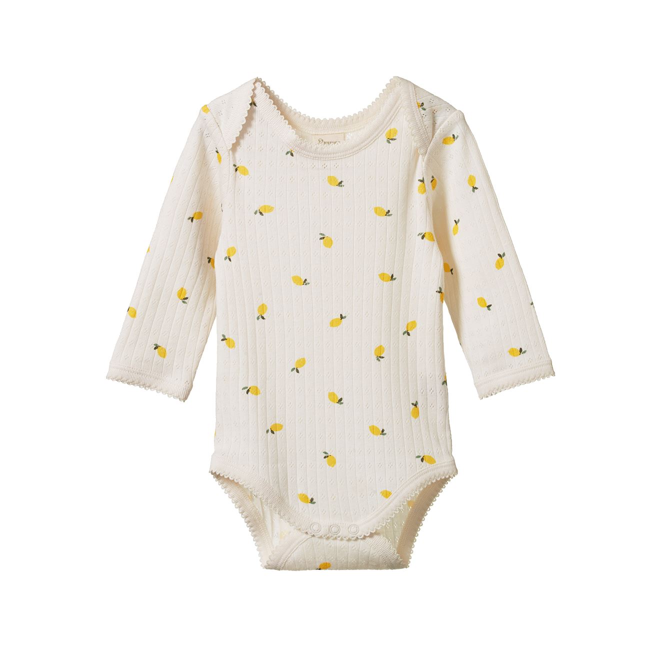 Nature Baby LS Bodysuit Pointelle - Lemon Print Bodysuit Nature Baby 