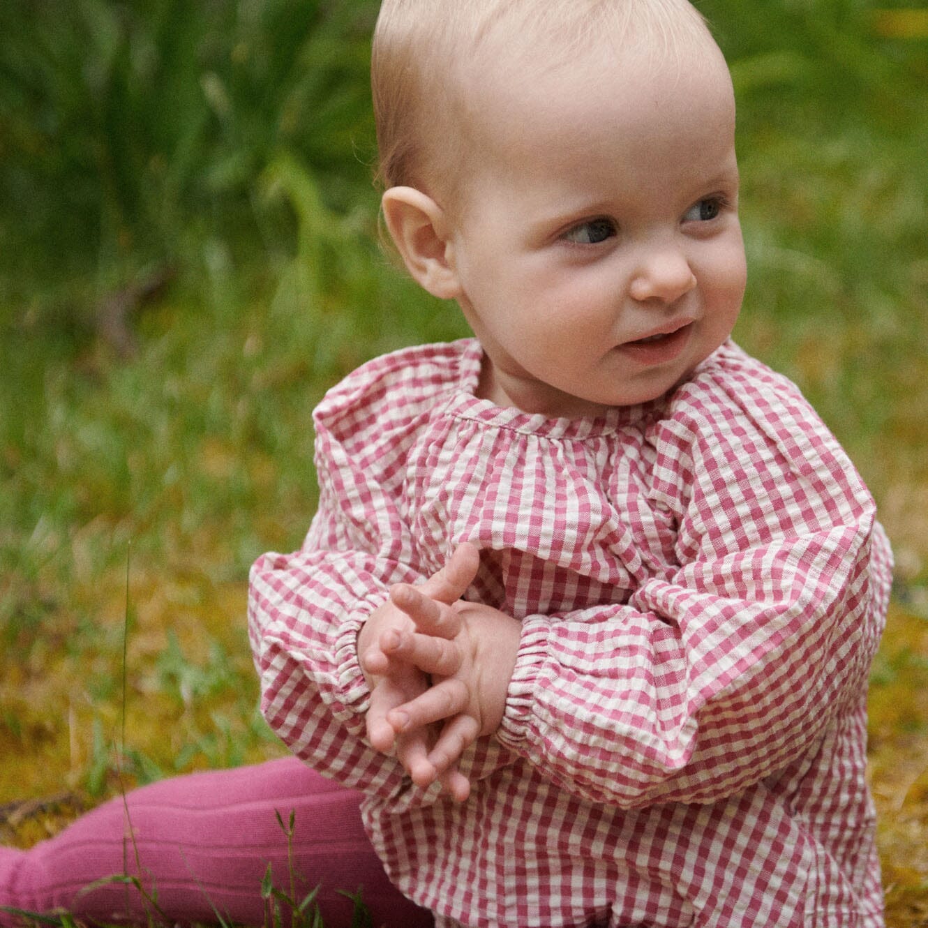 Nature Baby - Meadow Bodysuit Gingham | Jam Check Bodysuit Nature Baby 