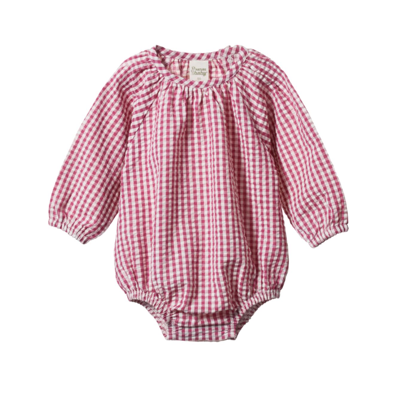 Nature Baby - Meadow Bodysuit Gingham | Jam Check Bodysuit Nature Baby 