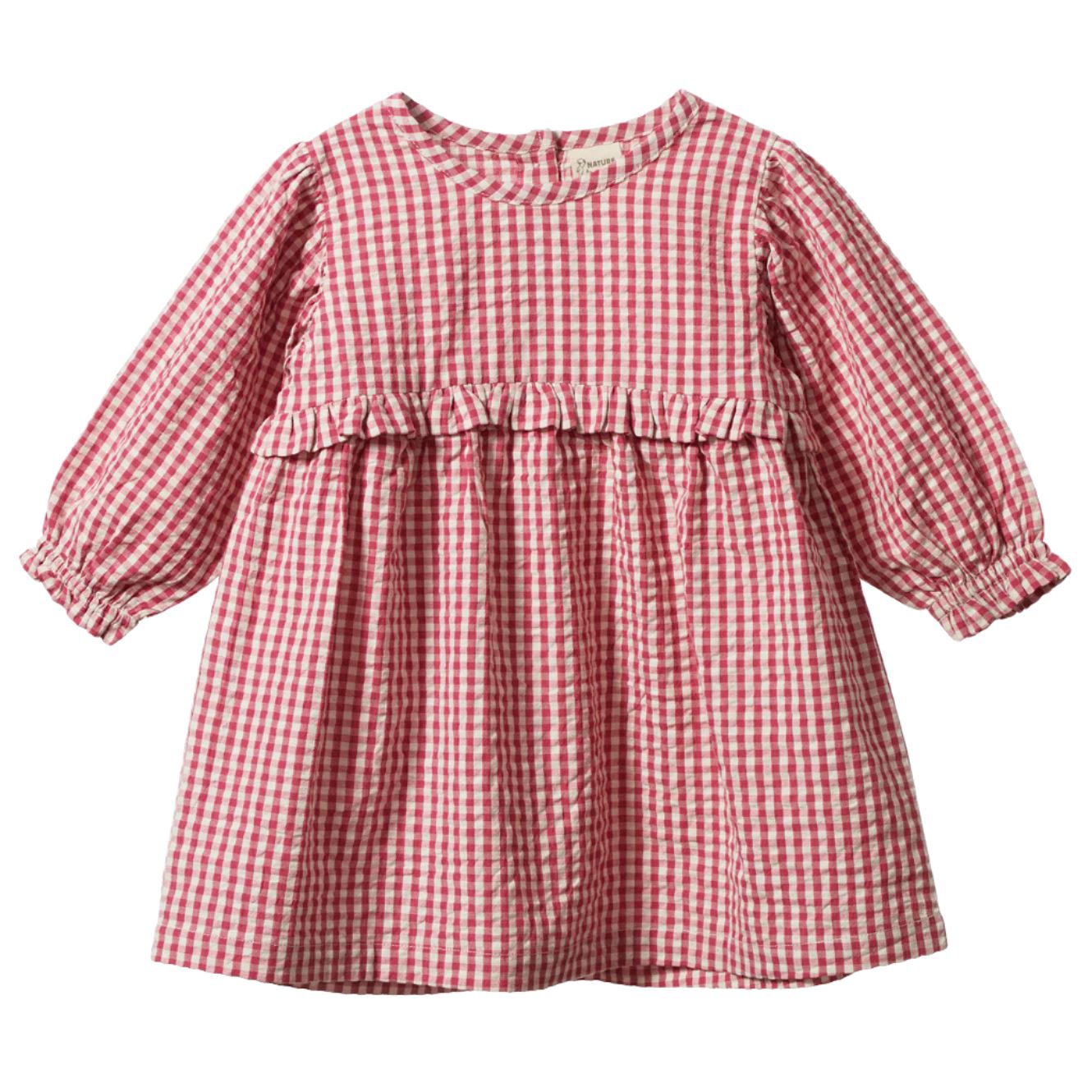 Nature Baby - Nora Dress | Jam Check Long Sleeve Dress Nature Baby 