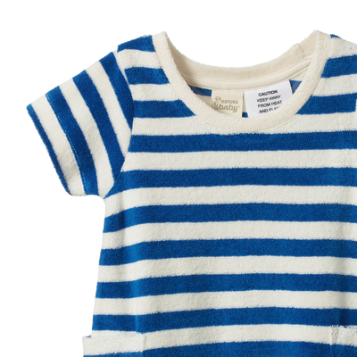 Nature Baby Ocean Suit - Mariner Stripe Growsuit Nature Baby 